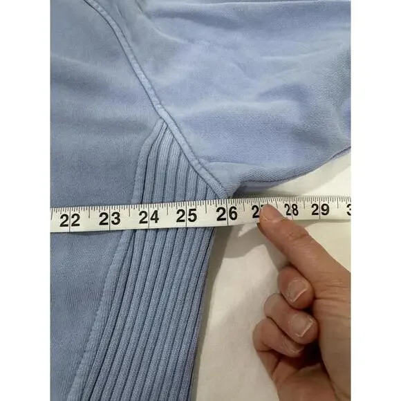 Aerie Down To Earth Baby Blue Crew Neck Oversized Sweatshirt- Size Small - Picture 8 of 8